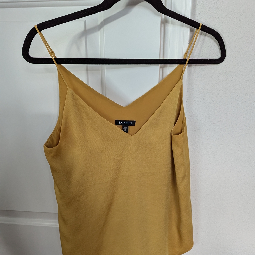 Express Women's Mustard Yellow Top